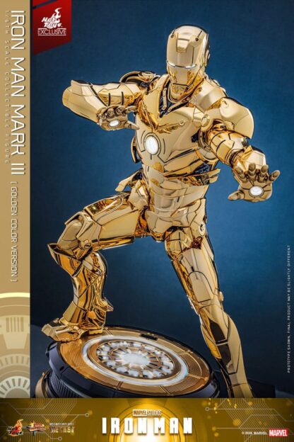 Iron Man Movie Masterpiece Diecast Actionfigur 1/6 Iron Man Mark III (Gold Color Version) Hot Toys Exclusive 33 cm – Bild 12