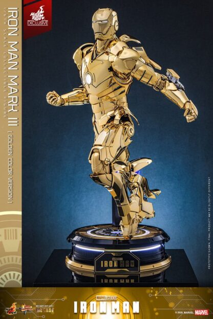 Iron Man Movie Masterpiece Diecast Actionfigur 1/6 Iron Man Mark III (Gold Color Version) Hot Toys Exclusive 33 cm – Bild 13