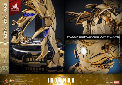 Iron Man Movie Masterpiece Diecast Actionfigur 1/6 Iron Man Mark III (Gold Color Version) Hot Toys Exclusive 33 cm – Bild 17