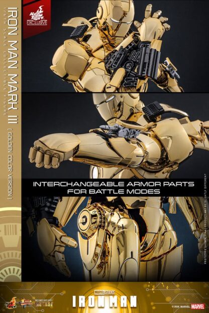 Iron Man Movie Masterpiece Diecast Actionfigur 1/6 Iron Man Mark III (Gold Color Version) Hot Toys Exclusive 33 cm – Bild 18