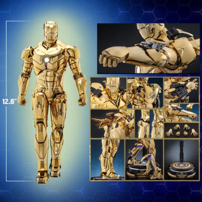 Iron Man Movie Masterpiece Diecast Actionfigur 1/6 Iron Man Mark III (Gold Color Version) Hot Toys Exclusive 33 cm – Bild 20