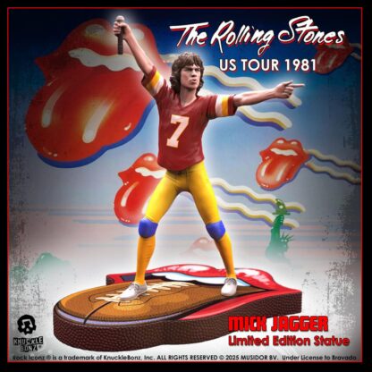 Rolling Stones Rock Iconz Statue Mick Jagger US Tour 1981 (Burgundy Jersey) 22 cm – Bild 8