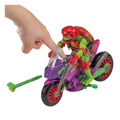 Die Abenteuer der Teenage Mutant Ninja Turtles Actionfigur mit Fahrzeug Raphael & Purple Dragon 12 cm – Bild 3