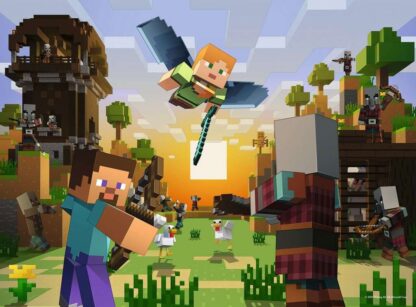Minecraft Kinderpuzzle XXL Baukunst und Abenteuer (150 Teile) – Bild 2