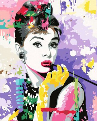 Audrey Hepburn CreArt Malen nach Zahlen Malset 30 x 40 cm