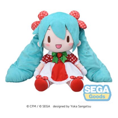 Character Vocal Series 01: Hatsune Miku Fuwa Petit Plüschfigur Hatsune Miku x Love and Berry Dress Up and Dance! Lovely Strawberry 40 cm