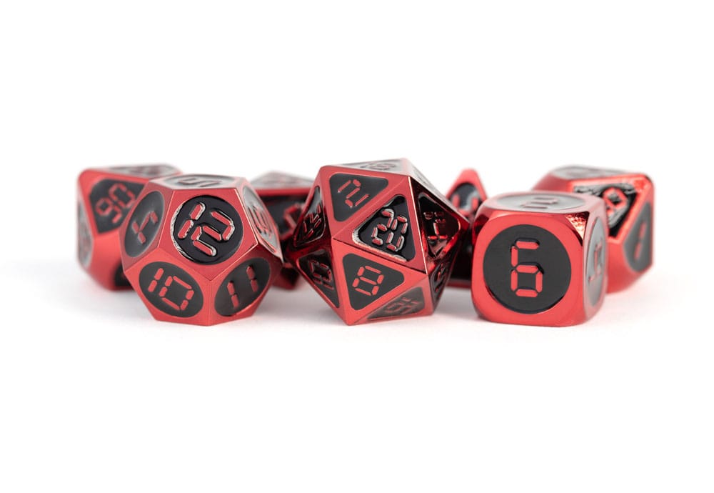 FanRoll Würfel Set Red with Black Enamel (7) – Bild 2
