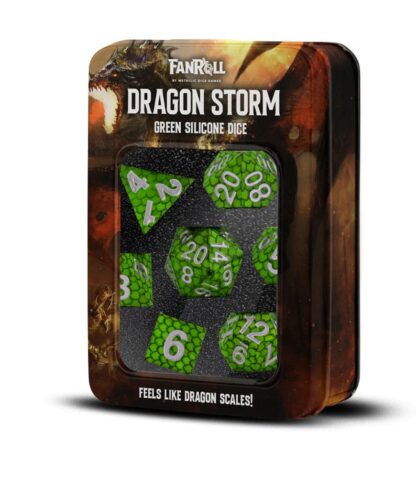 Dragon Storm Sharp Edge Silicone Würfel Set Green Dragon Scales (7) – Bild 2