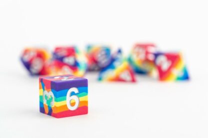 FanRoll Sharp Edge Silicone Würfel Set Rainbow (7) – Bild 2