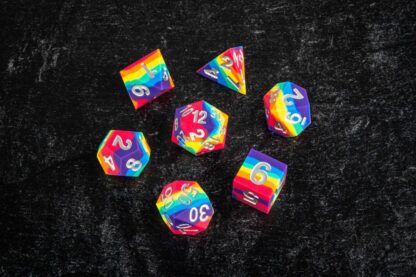 FanRoll Sharp Edge Silicone Würfel Set Rainbow (7) – Bild 5