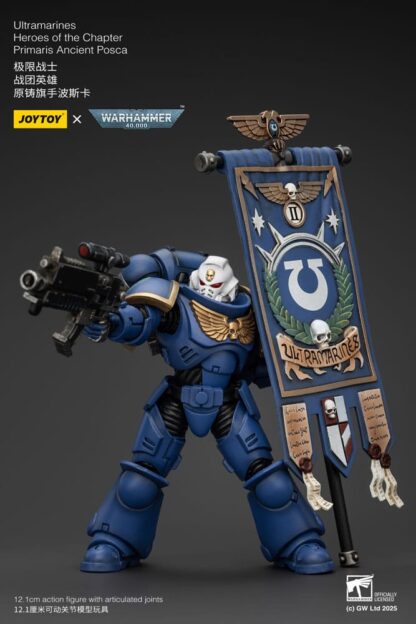 Warhammer 40k Actionfigur 1/18 Ultramarines Heroes of the Chapter Primaris Ancient Posca 20 cm – Bild 4