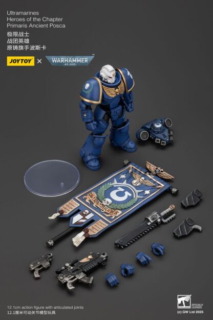 Warhammer 40k Actionfigur 1/18 Ultramarines Heroes of the Chapter Primaris Ancient Posca 20 cm – Bild 9