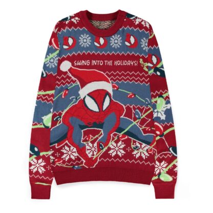 Spider-Man Pullover Swing into the Holidays (Christmas Jumper)