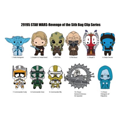 Star Wars-EP III Revenge Of Sith 3D PVC-Taschenanhänger Serie 1 Display (24) – Bild 2