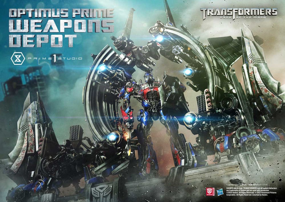 Transformers: Dark of the Moon (Film) Museum Masterline Statue Optimus Prime Weapons Depot Bonus Version 127 cm – Bild 2