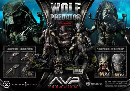 Alien vs. Predator Real Elite Masterline Series Statue 1/3 Requiem Wolf Predator 95 cm – Bild 7