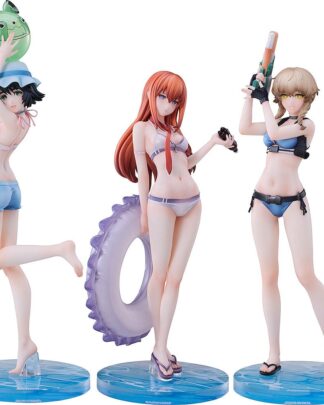 Steins Gate PVC Statuen 3er-Set 1/7 Suzuha Amane, Kurisu Makise, Mayuri Shiina Swimsuit Ver.