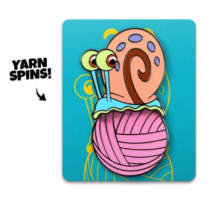 SpongeBob Schwammkopf Ansteck-Pin Gary Yarn Spinning 5 cm – Bild 2