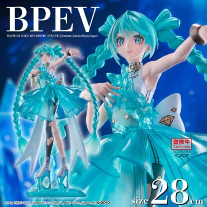 Hatsune Miku Clearluxe  PVC Statue Emerald Gem 28 cm – Bild 7