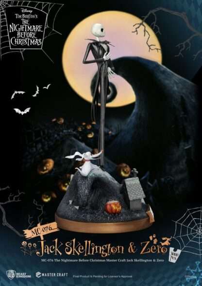 Nightmare before Christmas Master Craft Statue Jack Skellington & Zero 39 cm – Bild 2