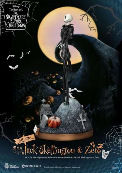 Nightmare before Christmas Master Craft Statue Jack Skellington & Zero 39 cm – Bild 3