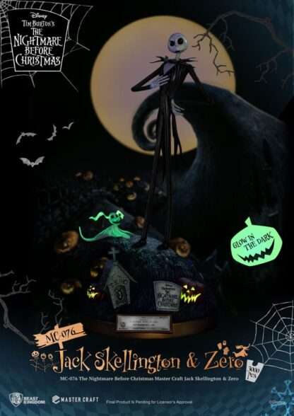 Nightmare before Christmas Master Craft Statue Jack Skellington & Zero 39 cm – Bild 5