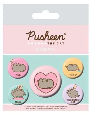 Pusheen Ansteck-Buttons 5er-Pack Pusheen Nah