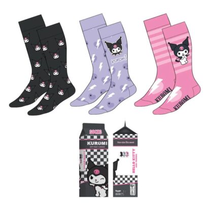 Sanrio Socken 3er-Pack Kuromi 36-43