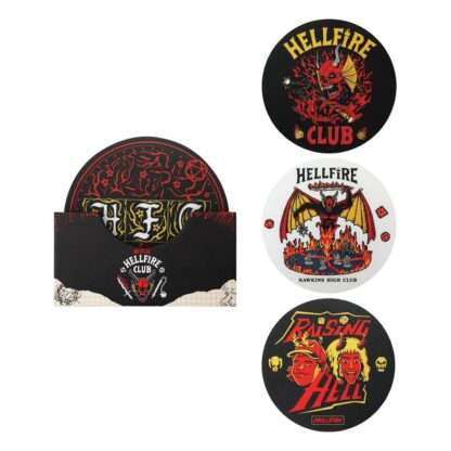 Stranger Things Untersetzer 4er-Pack Hellfire Club