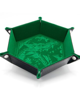 CritStones Faltbarer Würfelteller Dragon Skin Edition Green