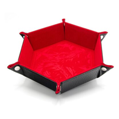 CritStones Faltbarer Würfelteller Dragon Skin Edition Red