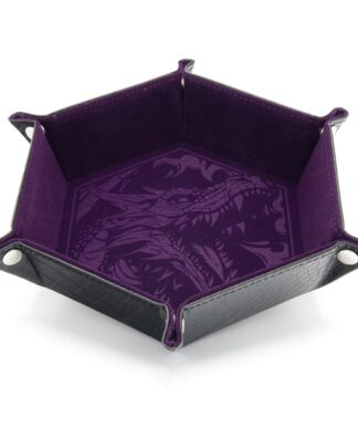 CritStones Faltbarer Würfelteller Dragon Skin Edition Purple