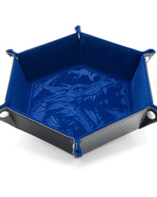 CritStones Faltbarer Würfelteller Dragon Skin Edition Blue