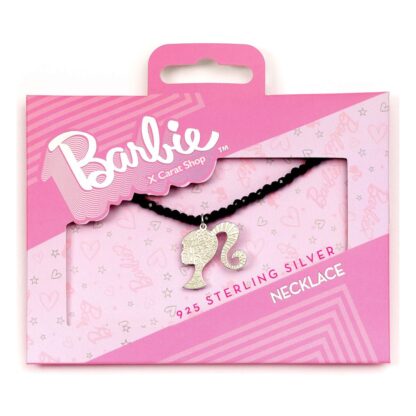 Barbie Halskette & Anhänger Silhouette on Black Onyx Bead (Sterling Silber)   - Beschädigte Verpackung – Bild 4