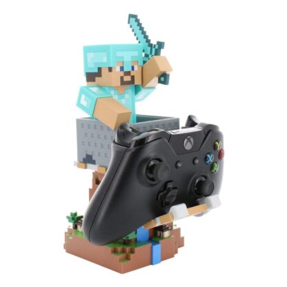 Minecraft Cable Guys Lade-Halter Steve in Diamond Armour 22cm – Bild 4