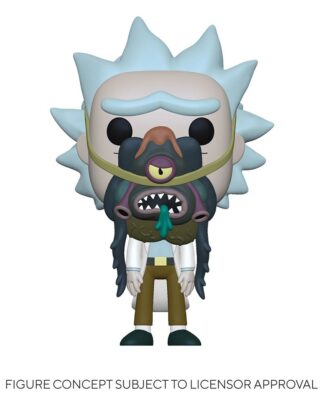 Rick & Morty POP! Animation Vinyl Figur Rick w/ Glorzo 9 cm