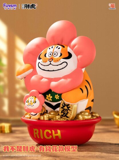 I Am Not Fat Tiger Statue Alexander the Tiger Rich Flower 20 cm – Bild 3
