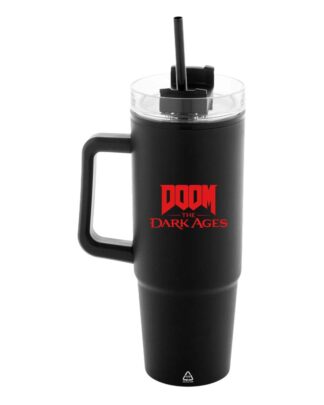 Doom The Dark Ages Thermobecher mit Trinkhalm Shield 1180 ml