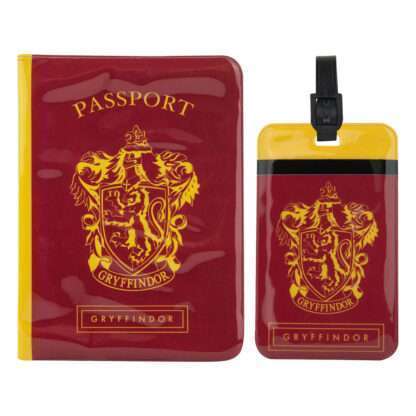 Harry Potter Kofferanhänger & Reisepass-Halter Set Gryffindor