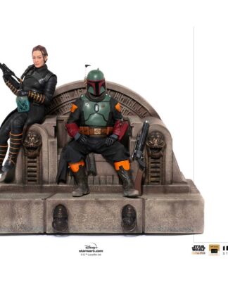 Star Wars The Mandalorian Deluxe Art Scale Statue 1/10 Boba Fett & Fennec on Throne 23 cm