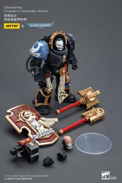 Warhammer 40k Actionfigur 1/18 Ultramarines Chaplain in Terminator Armour 12 cm – Bild 3