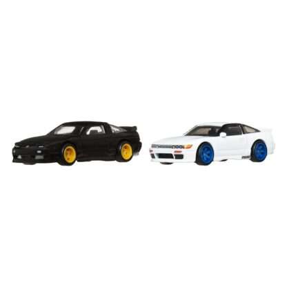 Hot Wheels Premium Car Culture Diecast Modellautos 2er-Pack 1/64 '96 Nissan 180SX Type X & Nissan SilEighty – Bild 4