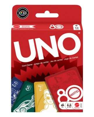 Mattel 80th Anniversary UNO Kartenspiel Ruby Red