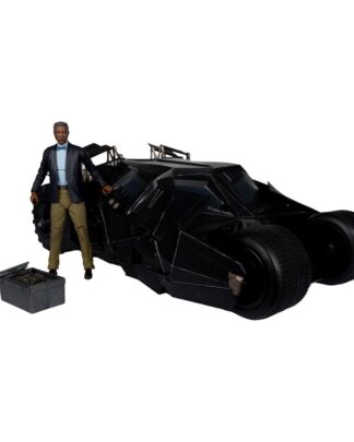 DC Multiverse Fahrzeug Tumbler with Lucuis Fox (The Dark Knight) (Gold Label) - Stark beschädigte Verpackung