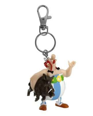 Asterix Schlüsselanhänger Obelix mit Wildschwein14 cm