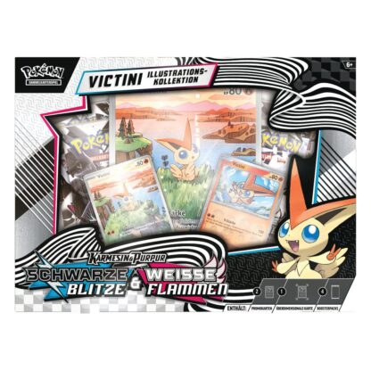 Pokémon TCG Karmesin & Purpur 10.5: Schwarze Blitze & Weisse Flammen Victini Illustrations-Kollektion *Deutsche Version*