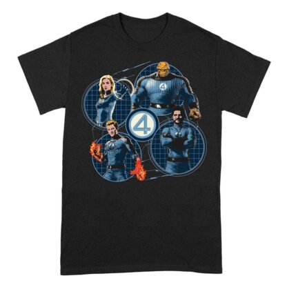 Fantastic Four T-Shirt Group Grid Circle