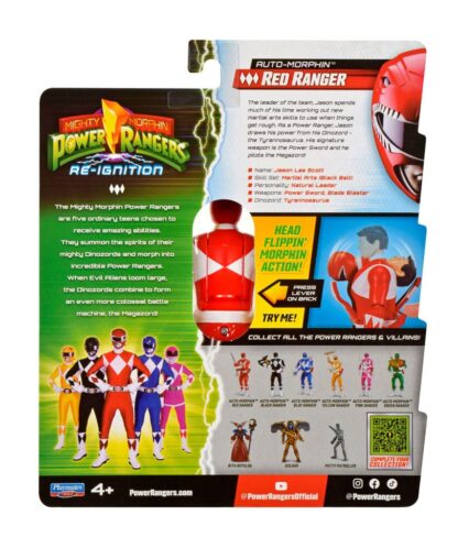 Power Rangers Actionfigur Auto-Morphin Red Ranger 12 cm – Bild 4