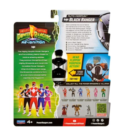 Power Rangers Actionfigur Auto-Morphin Black Ranger 12 cm – Bild 4