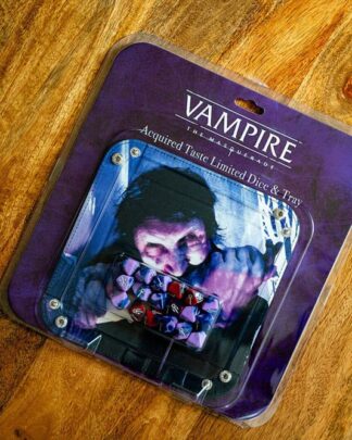 Vampire: Die Maskerade 5. Edition RPG Acquired Taste limitierte Würfel mit Würfeltablett